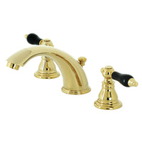 Thumbnail for Kingston Brass KB962AKL Duchess Widespread Bathroom Faucet with Plastic Pop-Up, Polished Brass - BNGBath