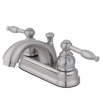 Thumbnail for Kingston Brass FB2608KL 4 in. Centerset Bathroom Faucet, Brushed Nickel - BNGBath