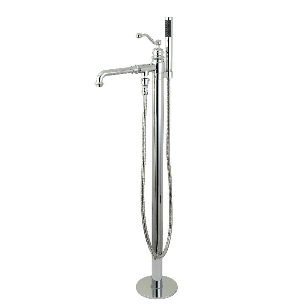 Kingston Brass KS7031ABL English Country Freestanding Tub Faucet with Hand Shower, Polished Chrome - BNGBath