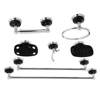Thumbnail for Kingston Brass BAK9110C1 Water Onyx 7-Piece Bathroom Accessory Set, Polished Chrome - BNGBath