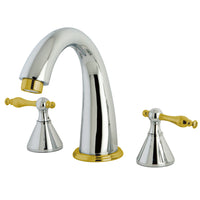 Thumbnail for Kingston Brass KS2364NL Naples Roman Tub Faucet, Polished Chrome/Polished Brass - BNGBath
