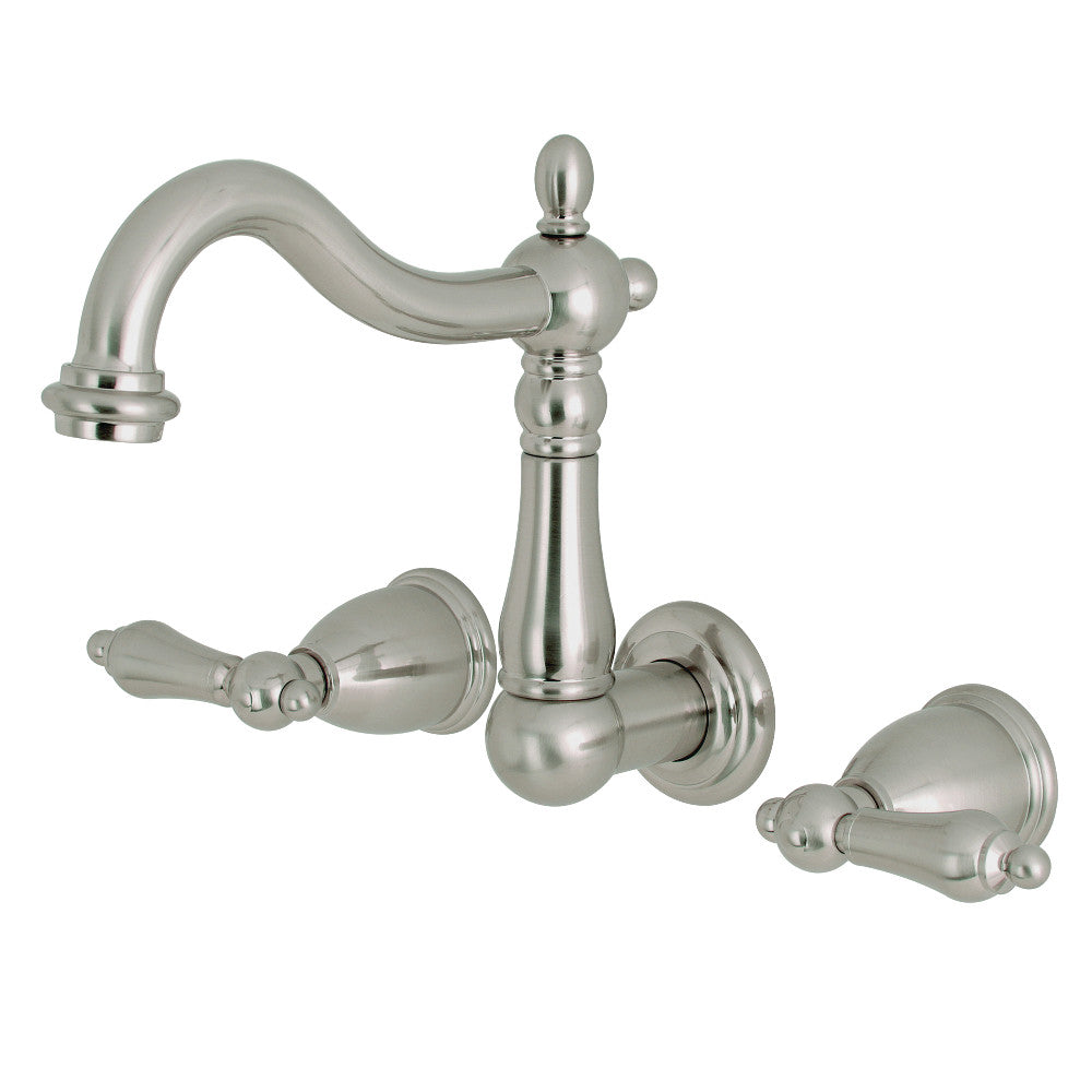 Kingston Brass KS1258AL Wall Mount Bathroom Faucet, Brushed Nickel - BNGBath