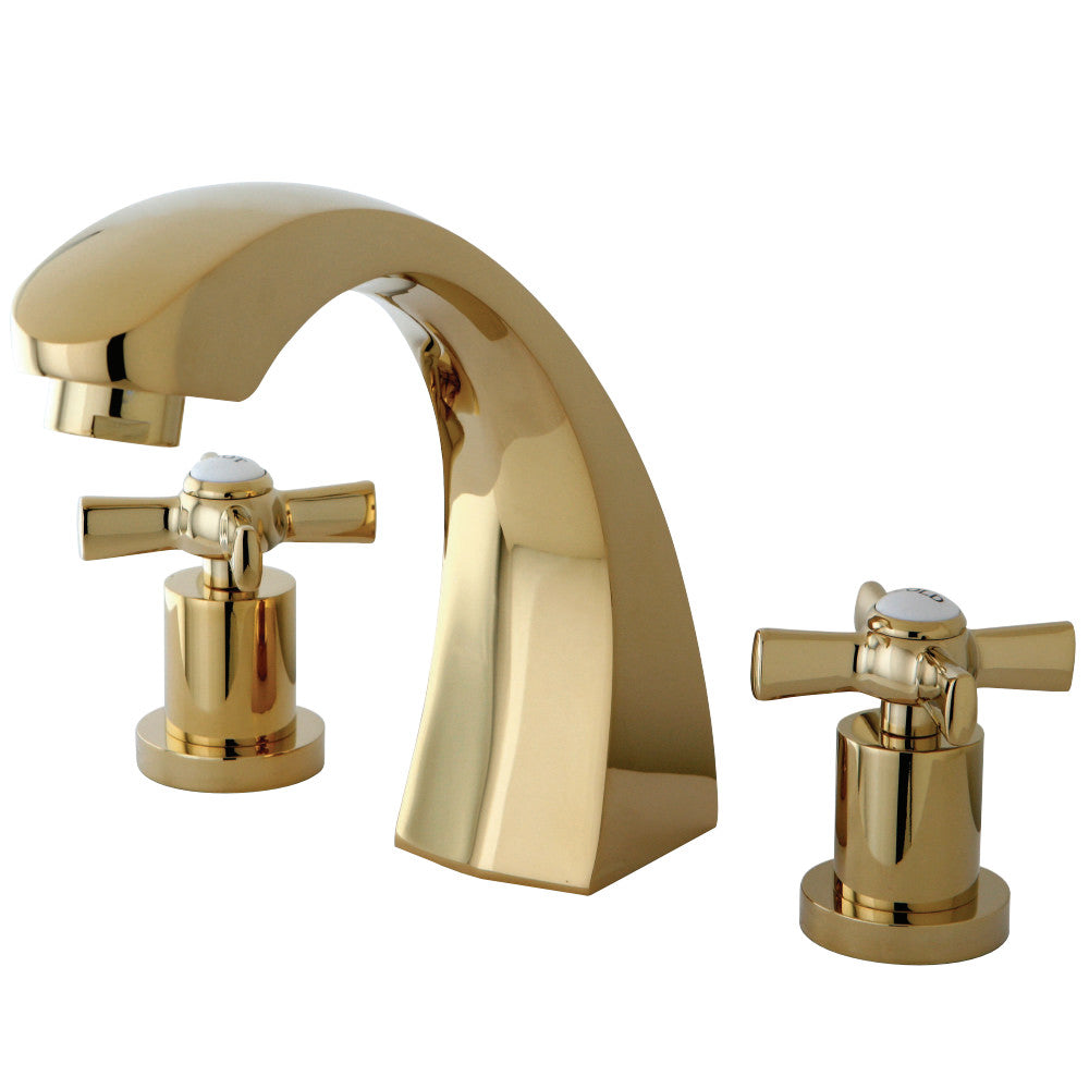 Kingston Brass KS4362ZX Millennium Roman Tub Faucet, Polished Brass - BNGBath