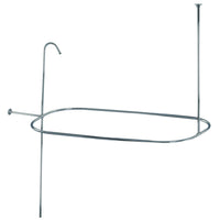 Thumbnail for Kingston Brass ABT1040-1 Oval Shower Riser with Enclosure, Polished Chrome - BNGBath