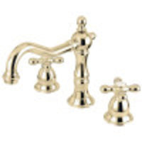 Thumbnail for Kingston Brass CC57L2 8 to 16 in. Widespread Bathroom Faucet, Polished Brass - BNGBath