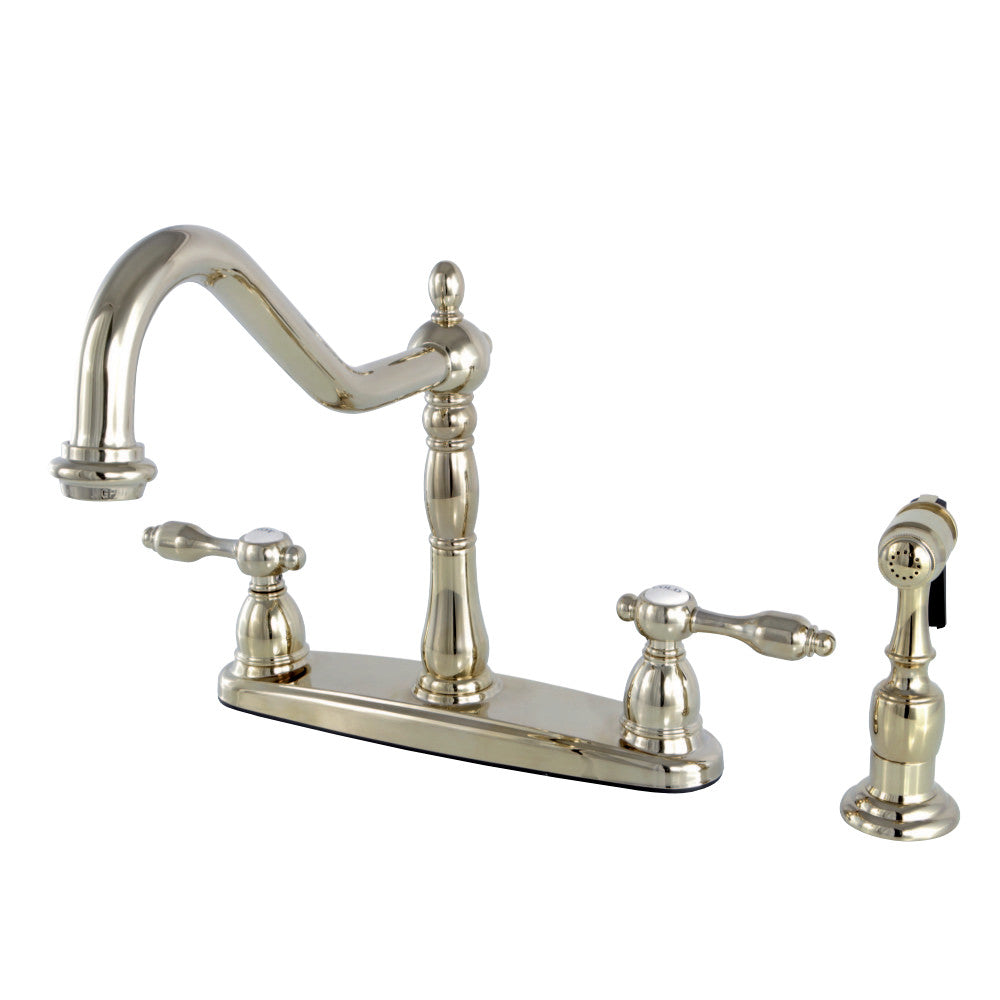 Kingston Brass KB1752TALBS Tudor Centerset Kitchen Faucet, Polished Brass - BNGBath