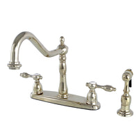 Thumbnail for Kingston Brass KB1752TALBS Tudor Centerset Kitchen Faucet, Polished Brass - BNGBath