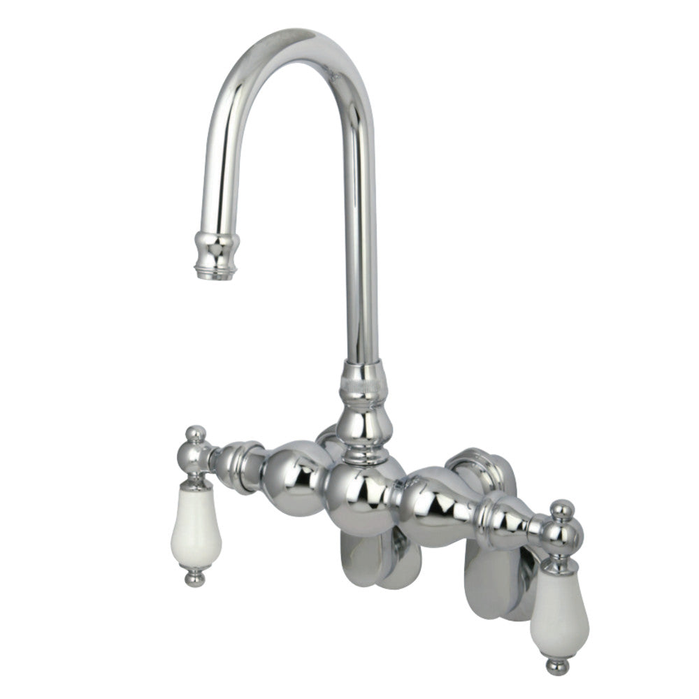 Kingston Brass CC84T1 Vintage Adjustable Center Wall Mount Tub Faucet, Polished Chrome - BNGBath