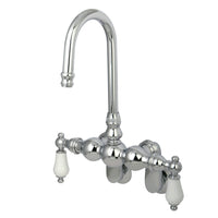 Thumbnail for Kingston Brass CC84T1 Vintage Adjustable Center Wall Mount Tub Faucet, Polished Chrome - BNGBath