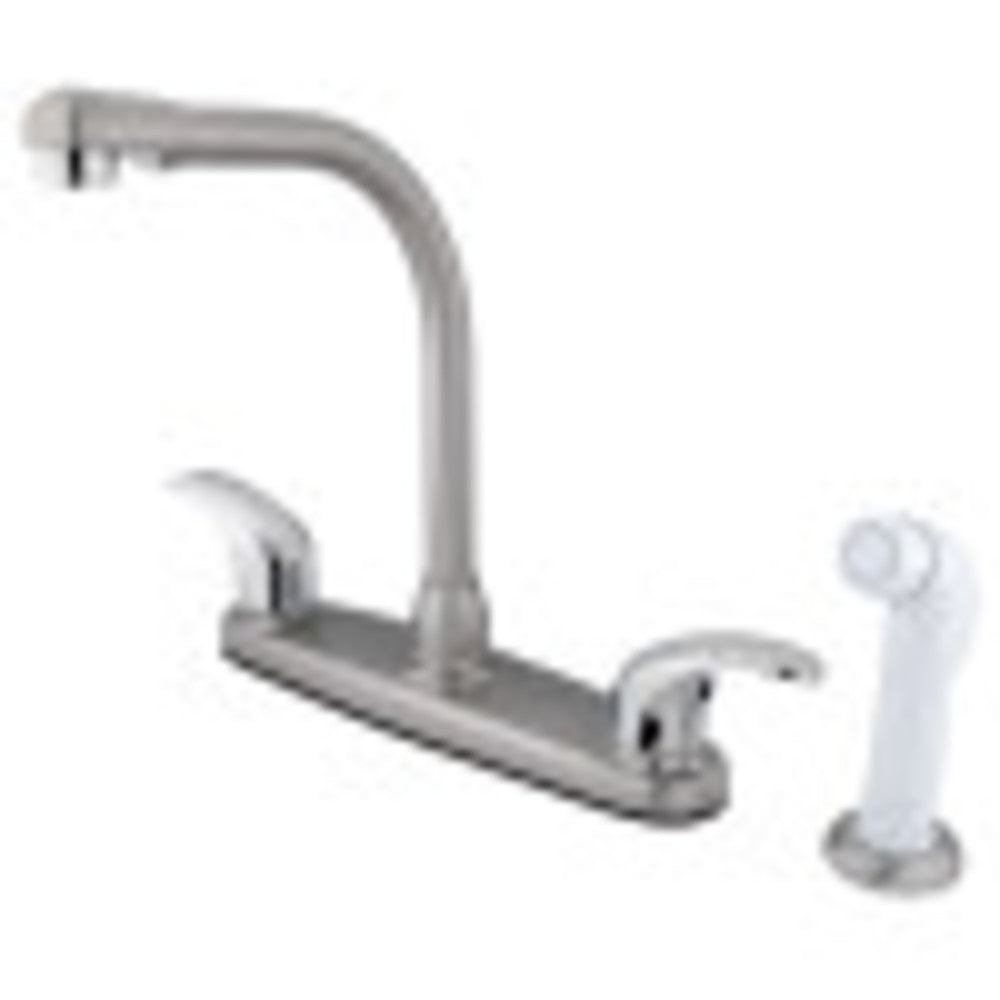 Kingston Brass KB717LL Legacy 8-Inch Centerset Kitchen Faucet, Brushed Nickel/Polished Chrome - BNGBath