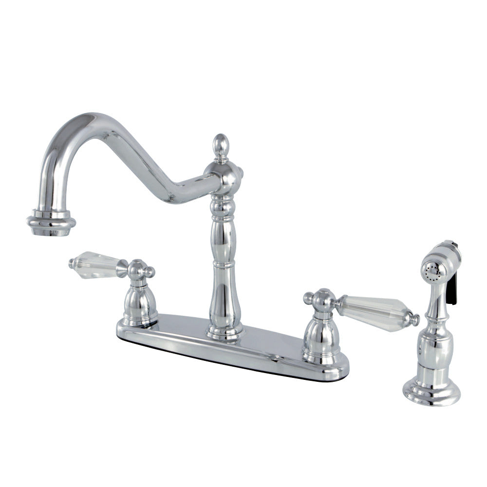 Kingston Brass KB1751WLLBS Wilshire Centerset Kitchen Faucet, Polished Chrome - BNGBath