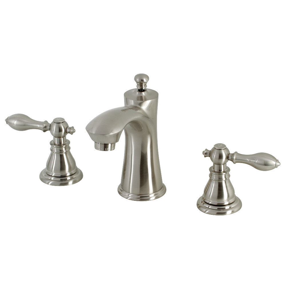 Kingston Brass KB7968ACL American Classic Widespread Bathroom Faucet with Retail Pop-Up, Brushed Nickel - BNGBath