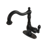 Thumbnail for Fauceture FSY7705ACL American Classic Single-Handle Bathroom Faucet with Push Pop-Up and Cover Plate, Oil Rubbed Bronze - BNGBath