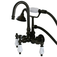 Thumbnail for Kingston Brass AE9T5 Aqua Vintage Wall Mount Clawfoot Tub Faucet, Oil Rubbed Bronze - BNGBath