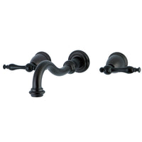 Thumbnail for Kingston Brass KS3125NL Wall Mount Bathroom Faucet, Oil Rubbed Bronze - BNGBath