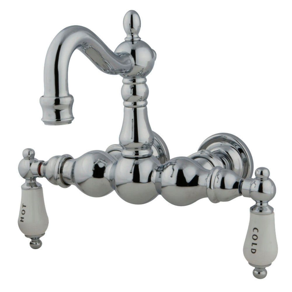 Kingston Brass CC1004T1 Vintage 3-3/8-Inch Wall Mount Tub Faucet, Polished Chrome - BNGBath