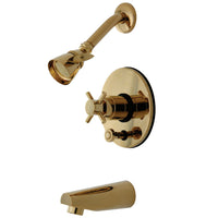 Thumbnail for Kingston Brass KB86920DX Concord Tub & Shower Faucet, Polished Brass - BNGBath