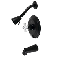Thumbnail for Kingston Brass KB3630PX Restoration Tub and Shower Faucet, Matte Black - BNGBath