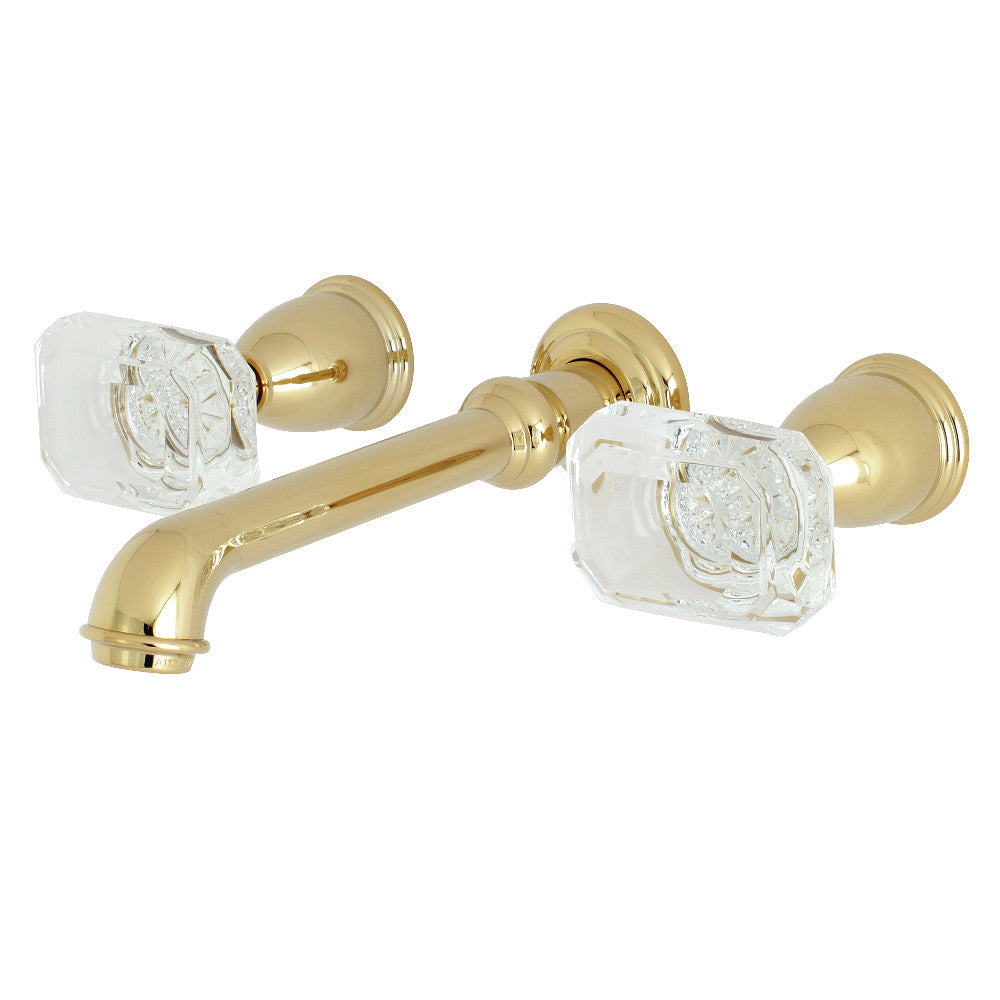 Kingston Brass KS7122WQL 8-Inch Center Wall Mount Bathroom Faucet, Polished Brass - BNGBath