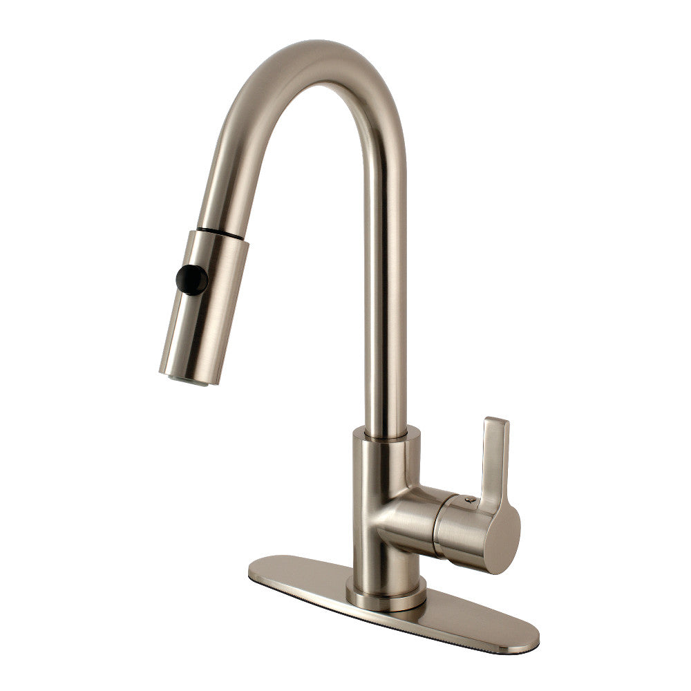 Gourmetier LS8788CTL Continental Single-Handle Pull-Down Kitchen Faucet, Brushed Nickel - BNGBath