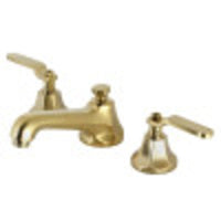 Thumbnail for Kingston Brass KS4467KL Whitaker Widespread Bathroom Faucet with Brass Pop-Up, Brushed Brass - BNGBath