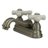 Thumbnail for Kingston Brass CC19L8 4 in. Centerset Bathroom Faucet, Brushed Nickel - BNGBath