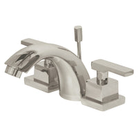 Thumbnail for Kingston Brass KS2958QLL Mini-Widespread Bathroom Faucet, Brushed Nickel - BNGBath