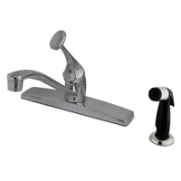 Thumbnail for Kingston Brass KB0572 Columbia Single-Handle Centerset Kitchen Faucet, Polished Chrome - BNGBath