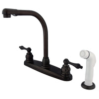 Thumbnail for Kingston Brass KB715AL Victorian Centerset Kitchen Faucet, Oil Rubbed Bronze - BNGBath