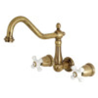 Thumbnail for Kingston Brass KS1023PX Heritage Wall Mount Tub Faucet, Antique Brass - BNGBath
