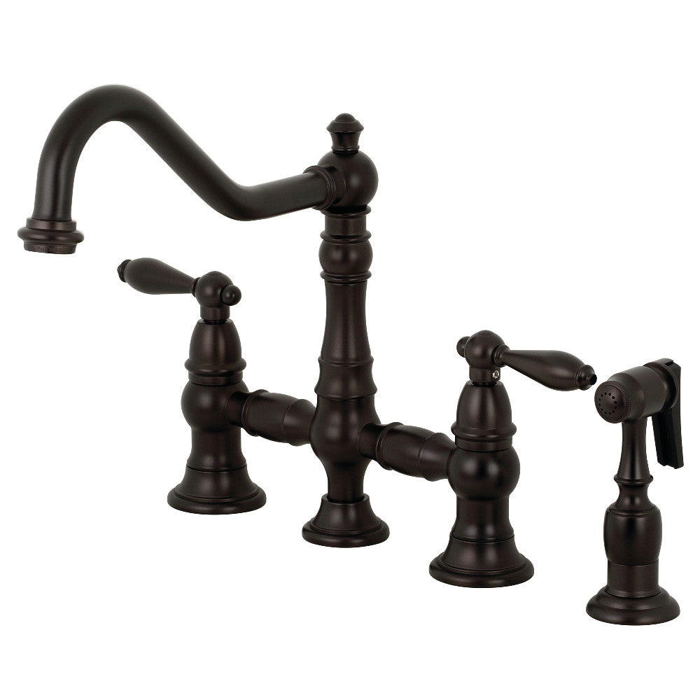 Kingston Brass KS3275ALBS Kitchen Faucet with Side Sprayer, Oil Rubbed Bronze - BNGBath