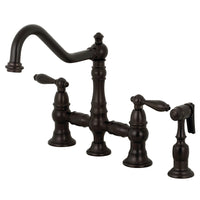Thumbnail for Kingston Brass KS3275ALBS Kitchen Faucet with Side Sprayer, Oil Rubbed Bronze - BNGBath