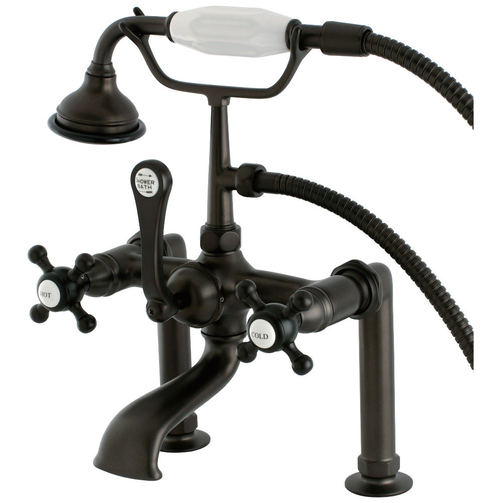Aqua Vintage AE103T5BX English Country Deck Mount Clawfoot Tub Faucet, Oil Rubbed Bronze - BNGBath