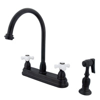 Thumbnail for Kingston Brass KB3755PXBS Restoration Centerset Kitchen Faucet, Oil Rubbed Bronze - BNGBath