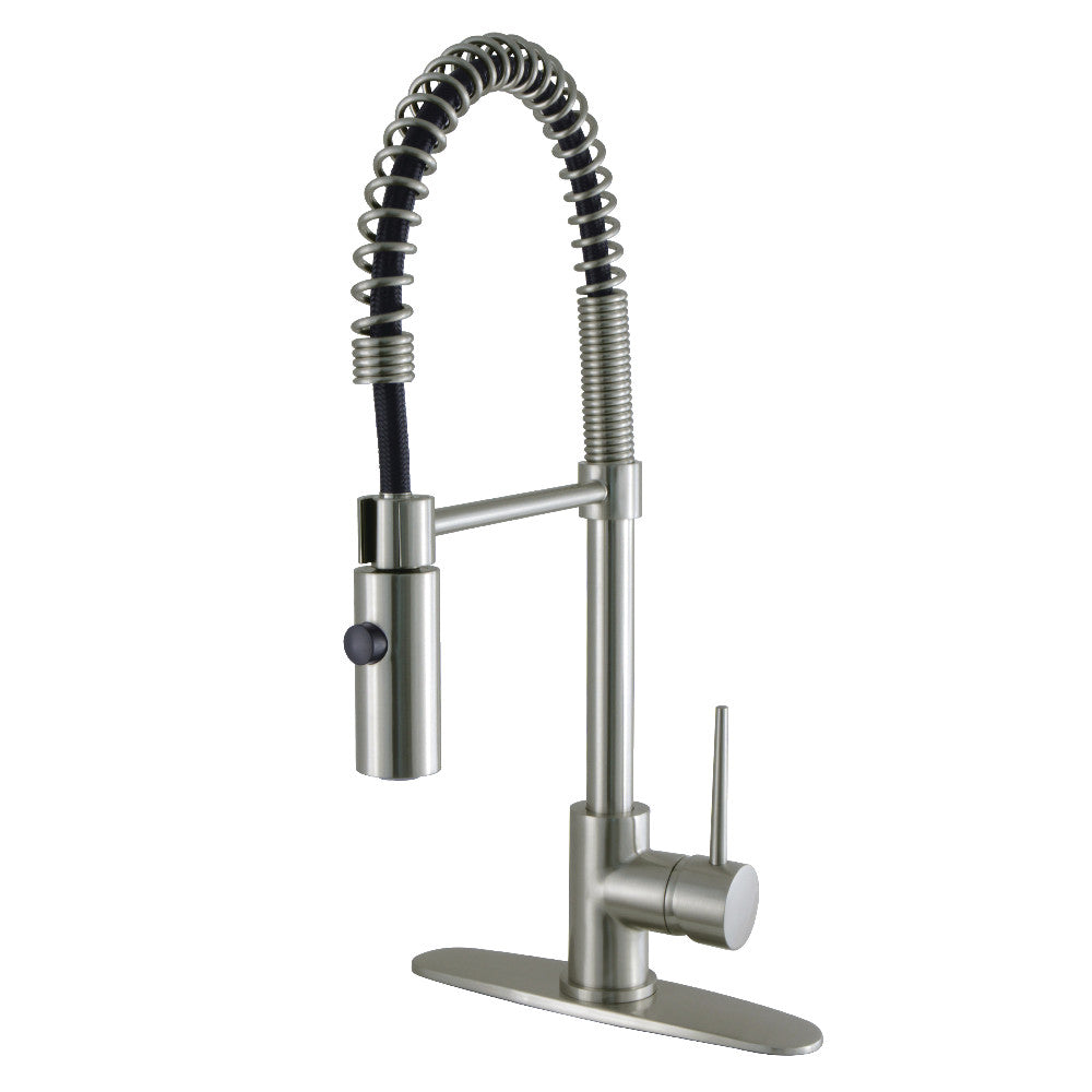 Gourmetier LS8778NYL New York Single-Handle Pre-Rinse Kitchen Faucet, Brushed Nickel - BNGBath