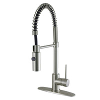Thumbnail for Gourmetier LS8778NYL New York Single-Handle Pre-Rinse Kitchen Faucet, Brushed Nickel - BNGBath