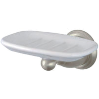 Thumbnail for Kingston Brass BA1755SN Heritage Wall-Mount Soap Dish, Brushed Nickel - BNGBath