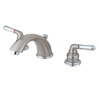 Thumbnail for Kingston Brass GKB967 Widespread Bathroom Faucet, Brushed Nickel/Polished Chrome - BNGBath