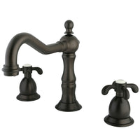 Thumbnail for Kingston Brass KS1975TX 8 in. Widespread Bathroom Faucet, Oil Rubbed Bronze - BNGBath