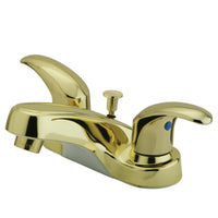Thumbnail for Kingston Brass KB6252LL 4 in. Centerset Bathroom Faucet, Polished Brass - BNGBath