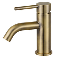 Thumbnail for Fauceture LS822DLAB Concord Single-Handle Bathroom Faucet with Push Pop-Up, Antique Brass - BNGBath