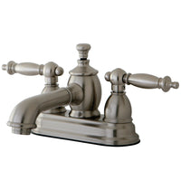 Thumbnail for Kingston Brass KS7008TL 4 in. Centerset Bathroom Faucet, Brushed Nickel - BNGBath