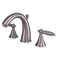 Thumbnail for Kingston Brass KS2978GL 8 in. Widespread Bathroom Faucet, Brushed Nickel - BNGBath