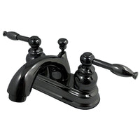 Thumbnail for Kingston Brass NB2600KL 4 in. Centerset Bathroom Faucet, Black Stainless Steel - BNGBath