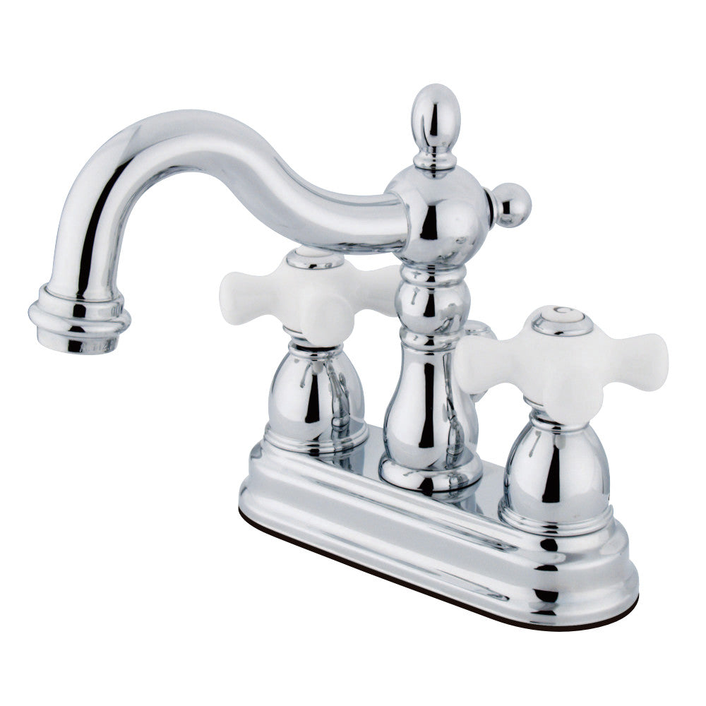 Kingston Brass KB1601PX Heritage 4 in. Centerset Bathroom Faucet, Polished Chrome - BNGBath
