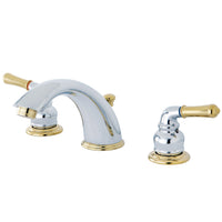 Thumbnail for Kingston Brass GKB964 Widespread Bathroom Faucet, Polished Chrome/Polished Brass - BNGBath