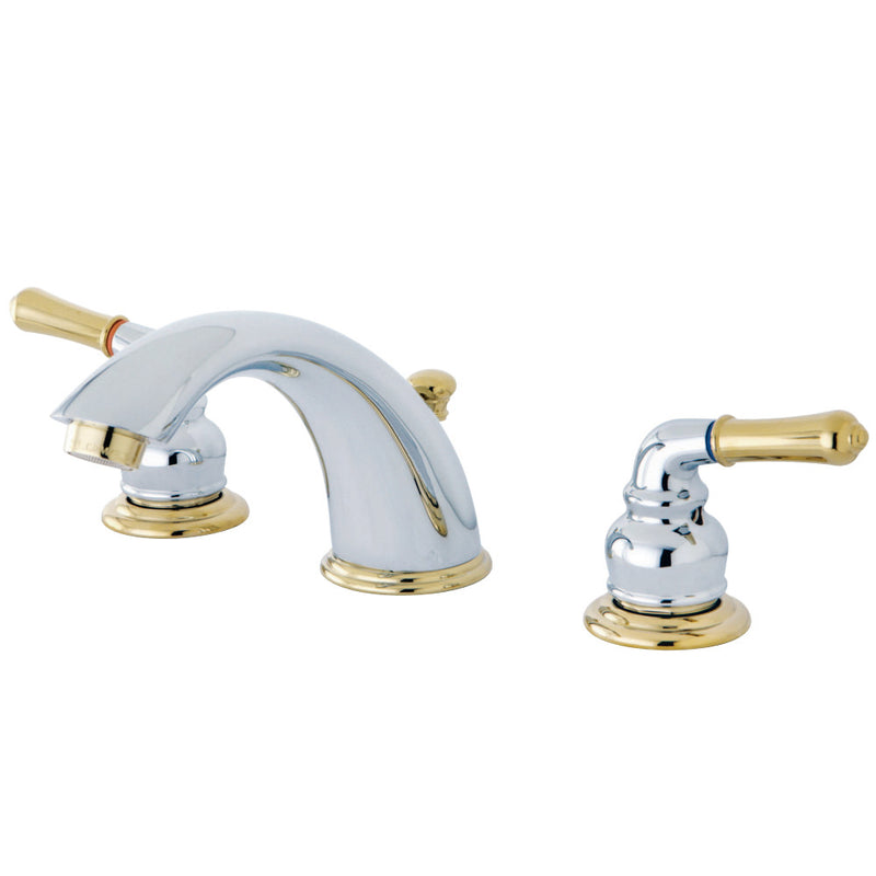Kingston Brass GKB964 Widespread Bathroom Faucet, Polished Chrome/Polished Brass - BNGBath