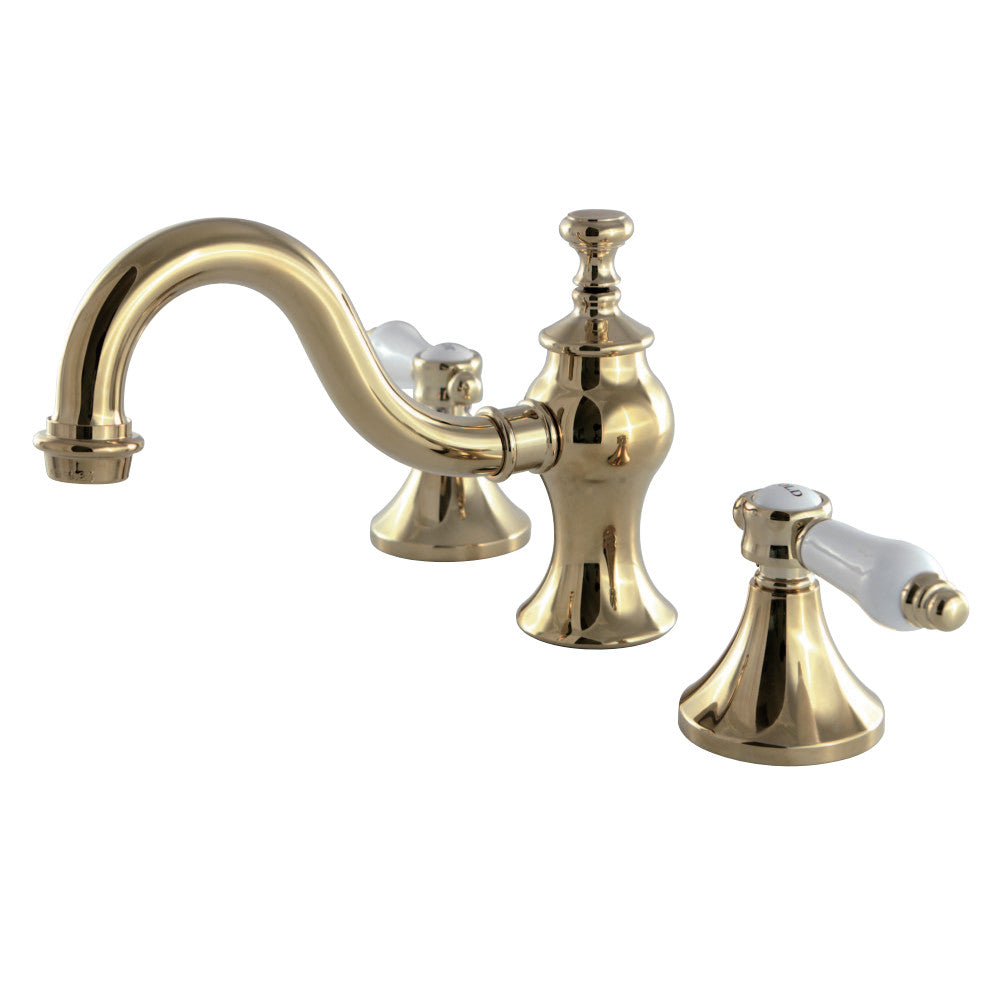 Kingston Brass KC7162BPL 8 in. Widespread Bathroom Faucet, Polished Brass - BNGBath