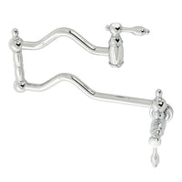 Thumbnail for Kingston Brass KS2101TAL Tudor Wall Mount Pot Filler, Polished Chrome - BNGBath