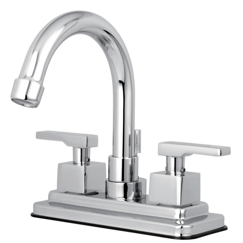 Kingston Brass KS8661QLL Executive 4 in. Centerset Bathroom Faucet with Brass Pop-Up, Polished Chrome - BNGBath